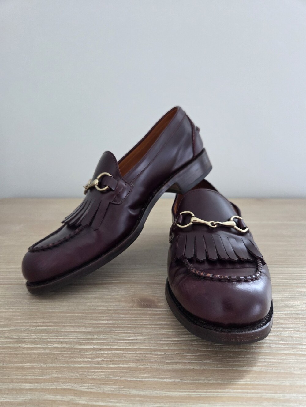 Carmina 1652 Rois Oxblood Horsebit Kiltie Leather Loafers Womens Size US 6